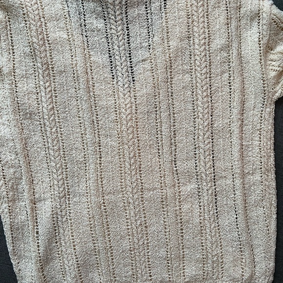 ❄️SOLD❄️ASTR the label Wrap Front Pointelle Sweater Sz. L Color: Cream - Picture 10 of 10